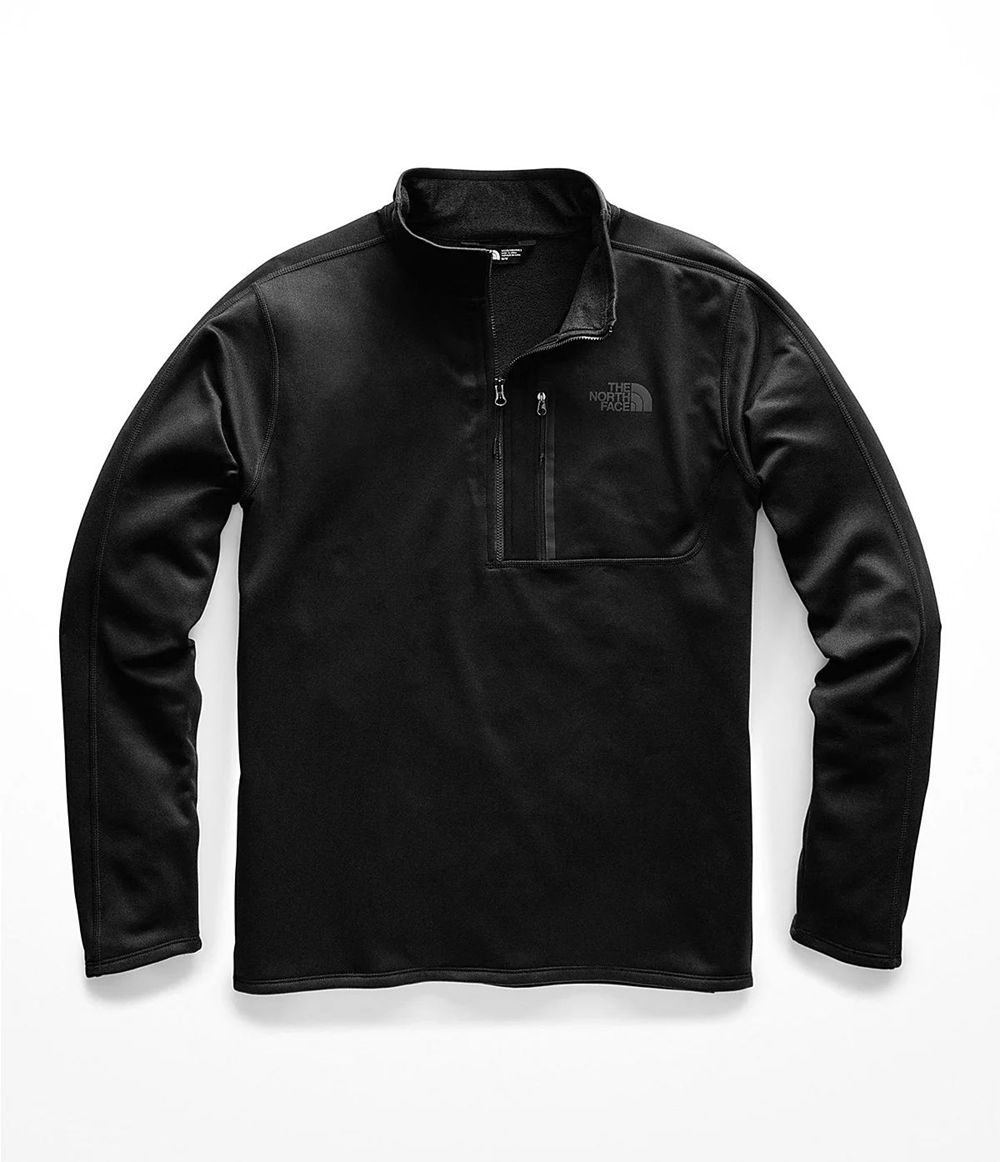 The North Face Canyonlands ½ Zip—Tall Sweatshirt Herren - Schwarz CH-919ZEGB